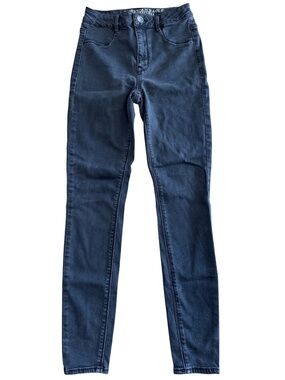American Eagle Sky High Black Jeans Size 2